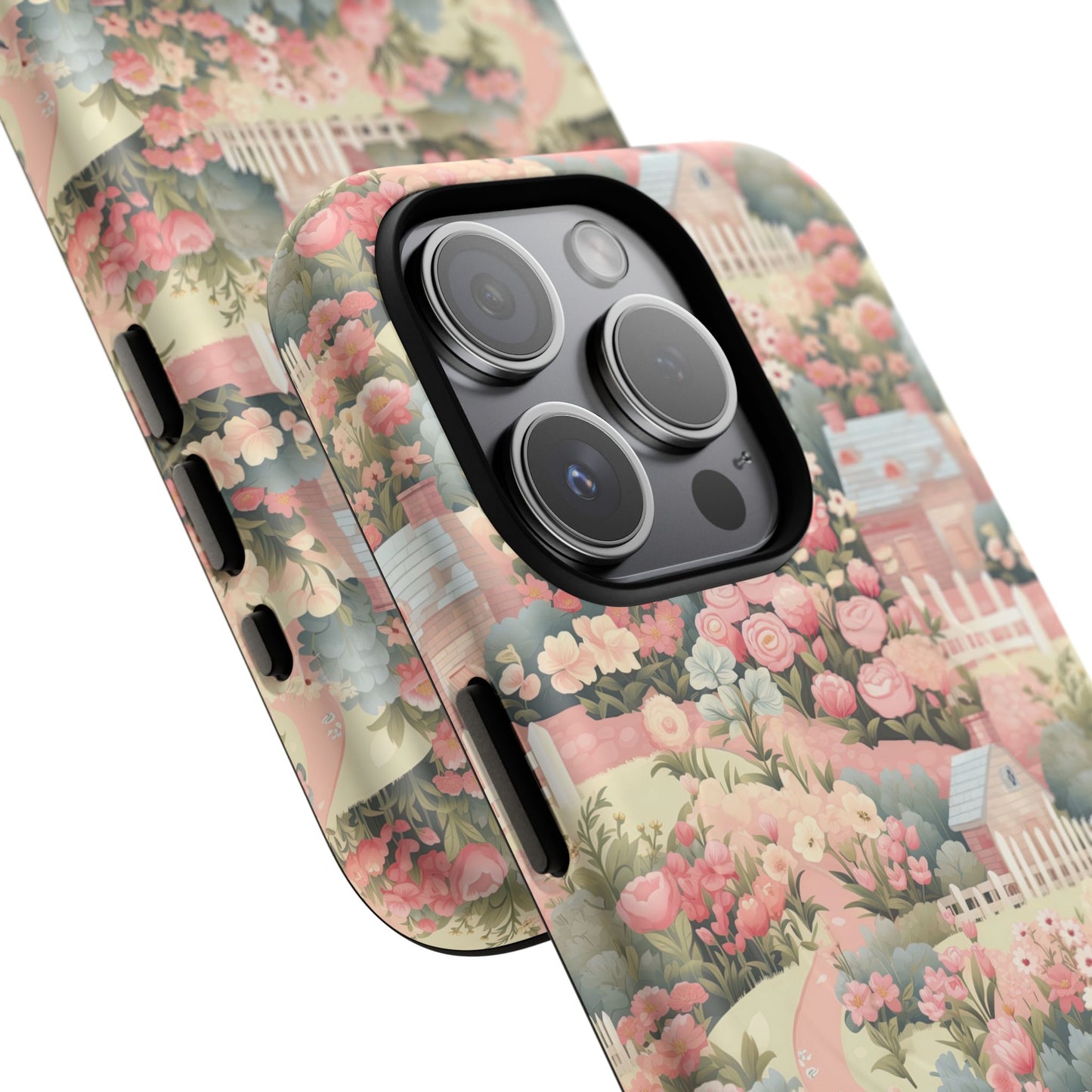 Pastel Garden Haven Tough iPhone Magnetic Case, Durable Protection, Flower Design, Gift for Her, Birthday, ,Phone Accessory, Spring Decor