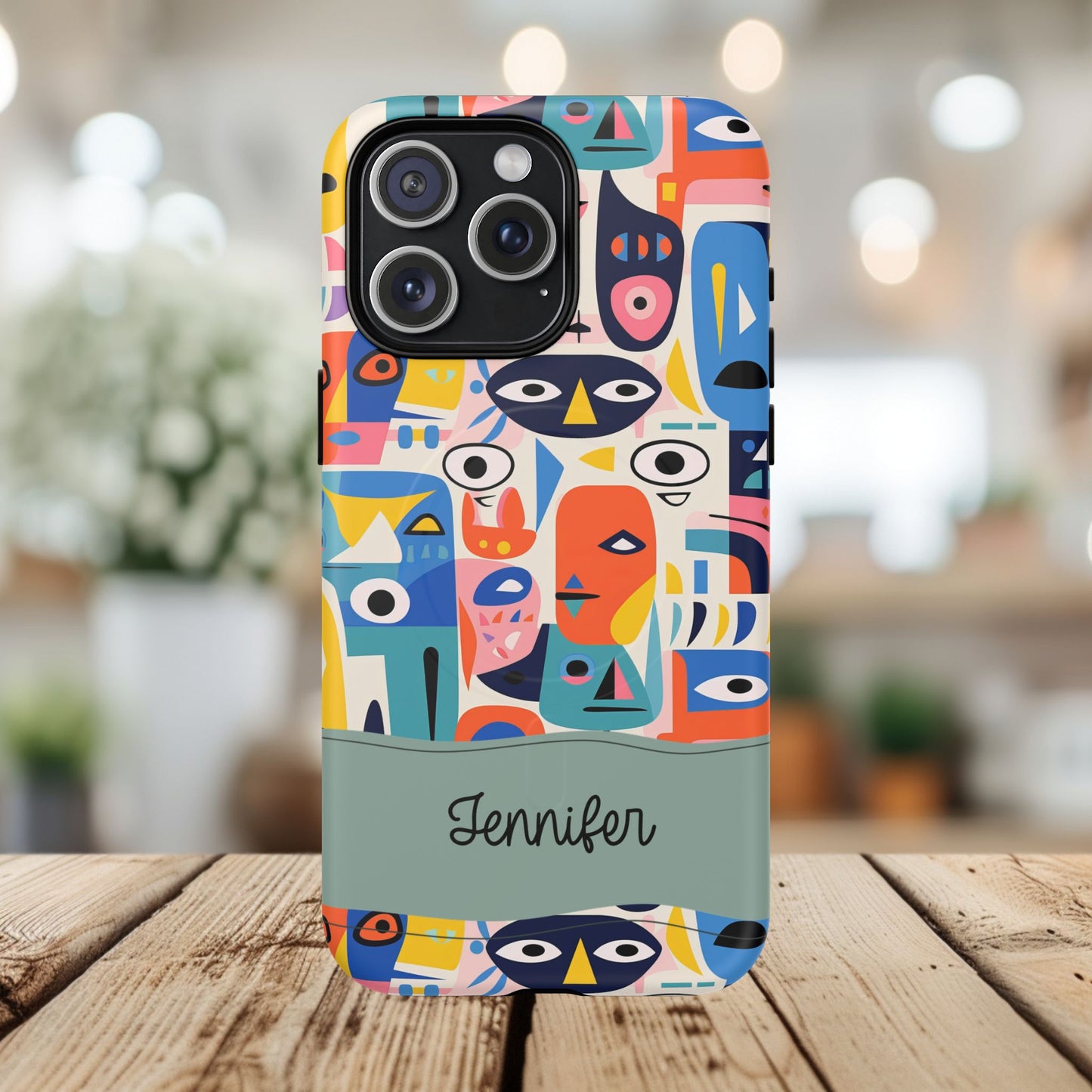 Personalized Vibrant Phone Case,  Magnetic iPhone Cover, Colorful Abstract Protection, Trendy Gift, Unique Tech Accessory, Art Phone Case