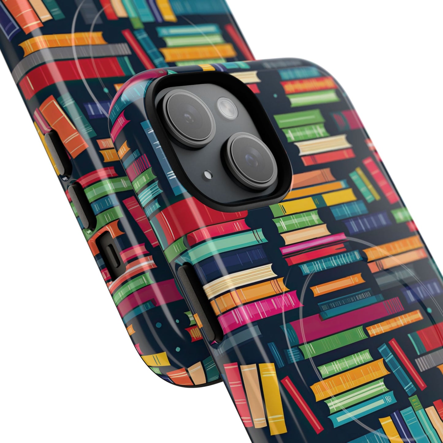 Colorful Book-Themed Phone Case, Literary Gift, Tough Magnetic Case, Book Lover’s Accessory, Phone Protection, Reading Enthusiast