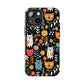 Whimsical Feline Garden iPhone and Samsung Tough Phone Cases