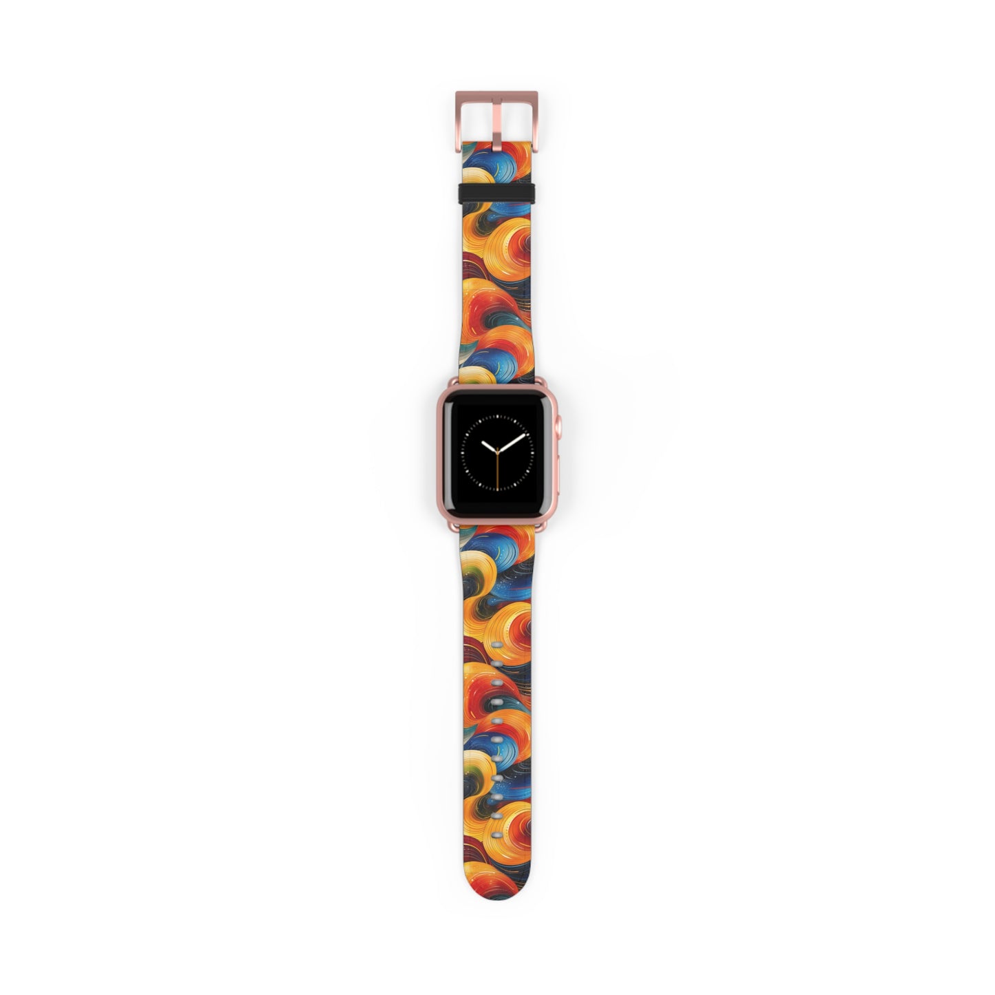 Cosmic Swirl Vibrant Art Watch Band - Colorful Abstract Design for Apple Watch.