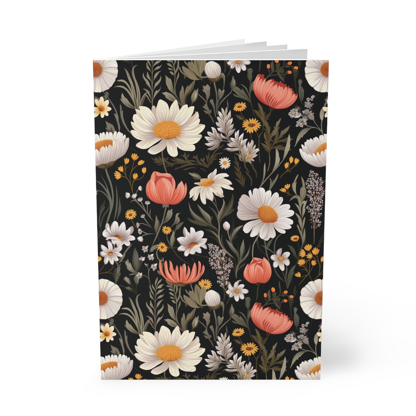 Blossom Elegance: Noir Garden Softcover Notebook, A5