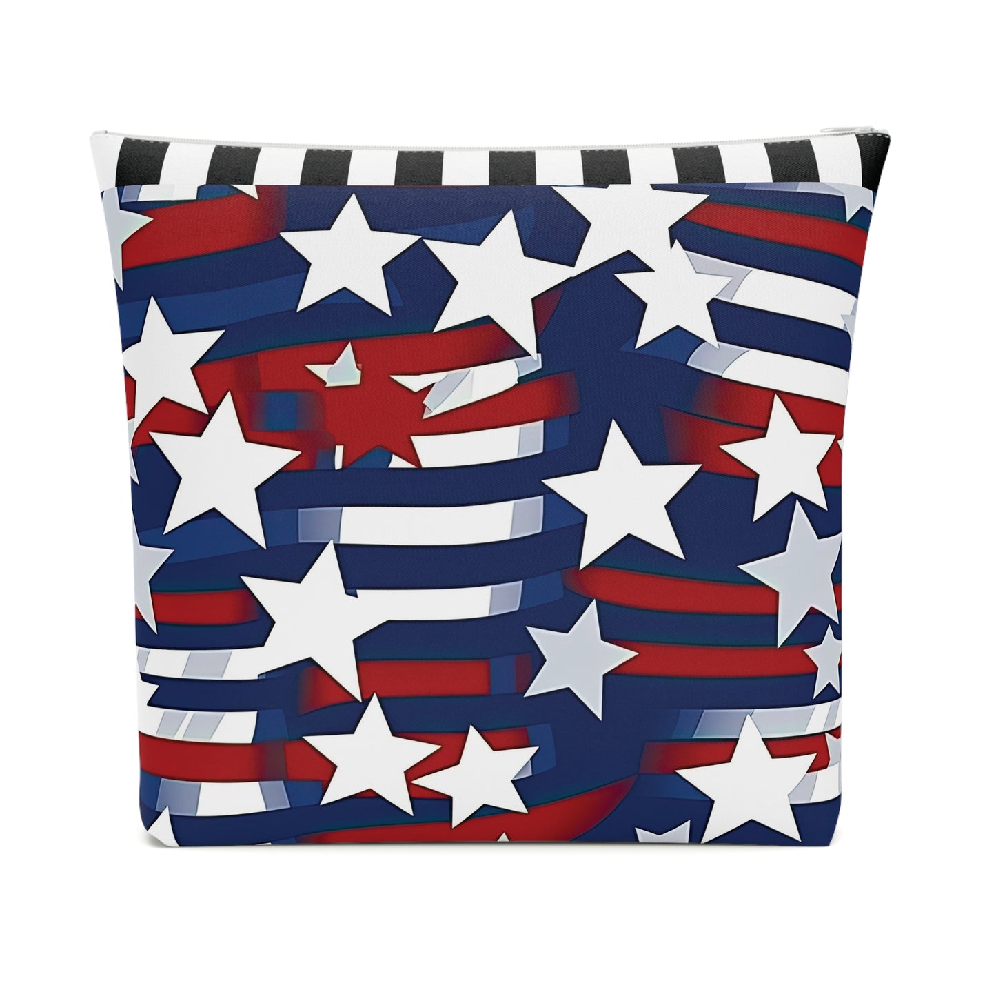 Patriotic Waves Cotton Cosmetic Bag