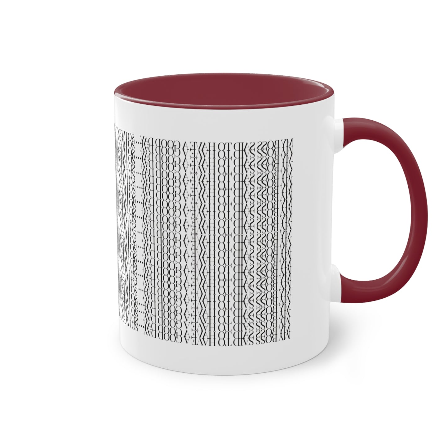 Two Tone Funny Hidden Message Mug - “My Boss said to have a good day… so I went home.”- Viral Optical Illusion Mug - Secret Sarcastic Work Message - Dishwasher Safe, Unique Gifts for Coffee Lovers, Home & Office Decor, Holiday Present.