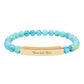 Engravable Natural Stone Stretch Bar Bracelet — Personalized Beaded Wristband