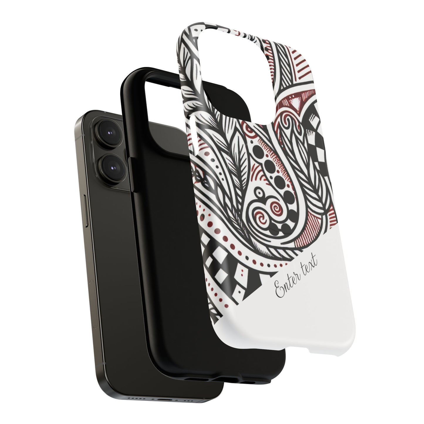 InkWhirl Fusion Stylish Tough Magnetic iPhone Case,  Unique Design, Gift for Him/Her, Trendy Accessory, Artist Collaboration, Durable Protection,Magsafe iPhone case
