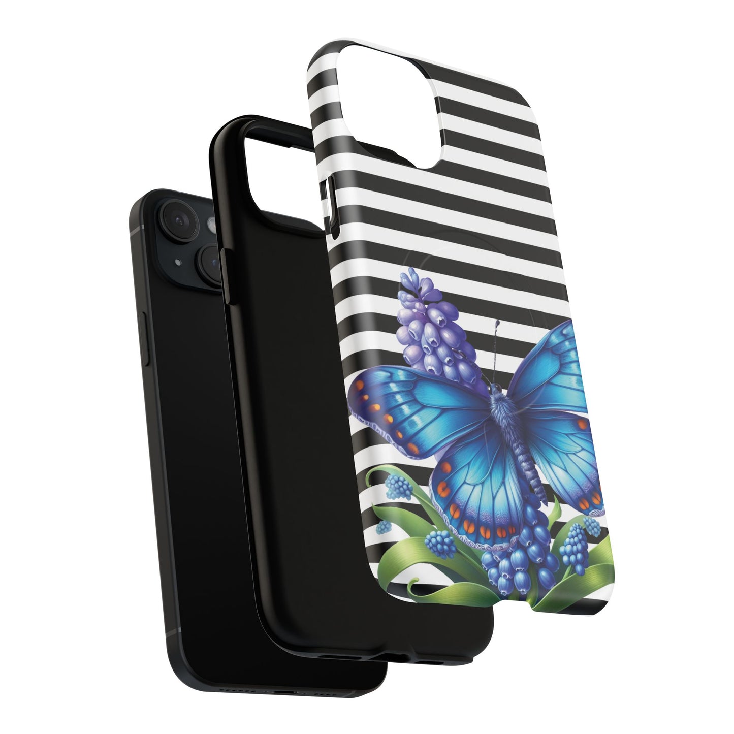 Midnight Bloom Tough iPhone Magnetic Cases - Floral, Stylish iPhone Cover, Gift for Her, Custom Mobile Case, Trendy iPhone Accessories