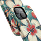 Tough Floral Phone Case, Tropical Hibiscus Design, Gift for Her, Summer Accessory, Customizable Phone Cover
