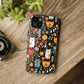 Whimsical Feline Garden iPhone and Samsung Tough Phone Cases,