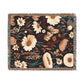 Blossom Elegance: Noir Garden Tapestry Woven Blanket