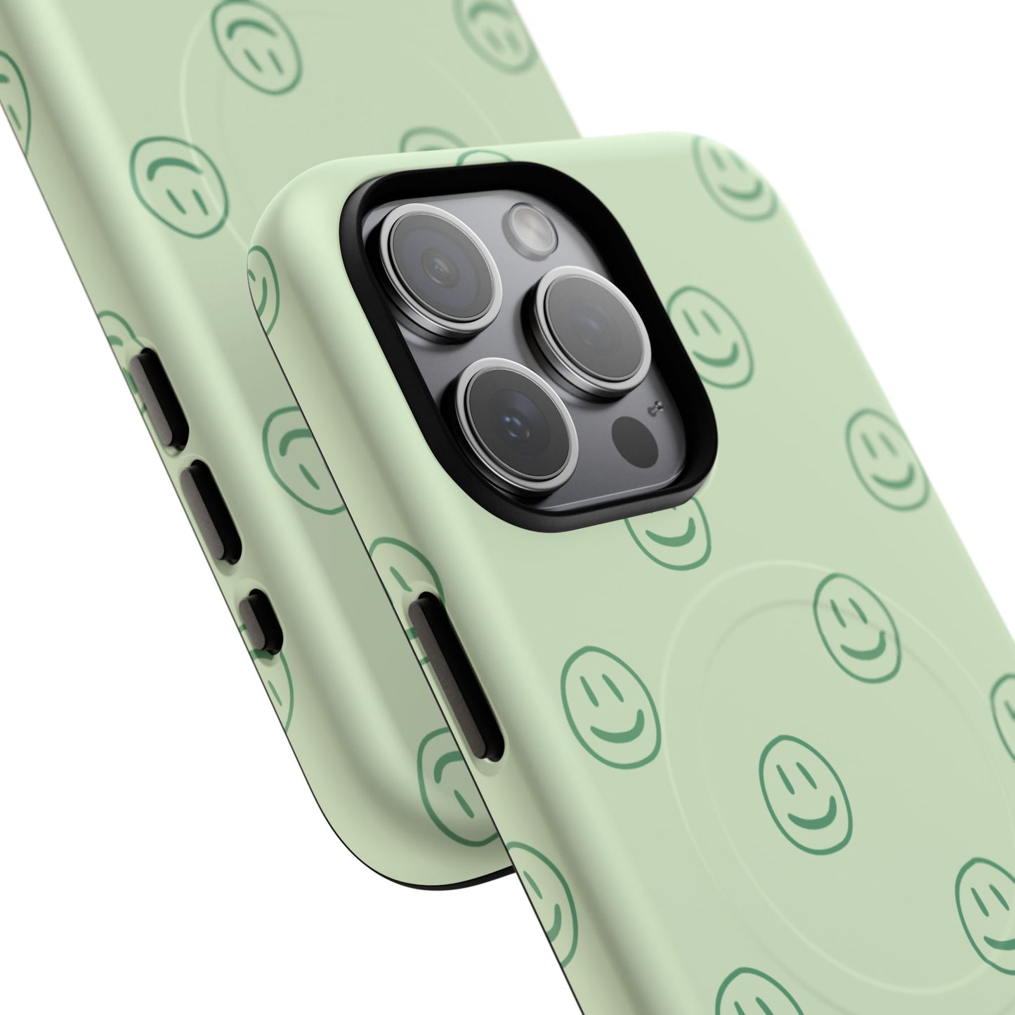 Green Smiley Face Magnetic iPhone Case
