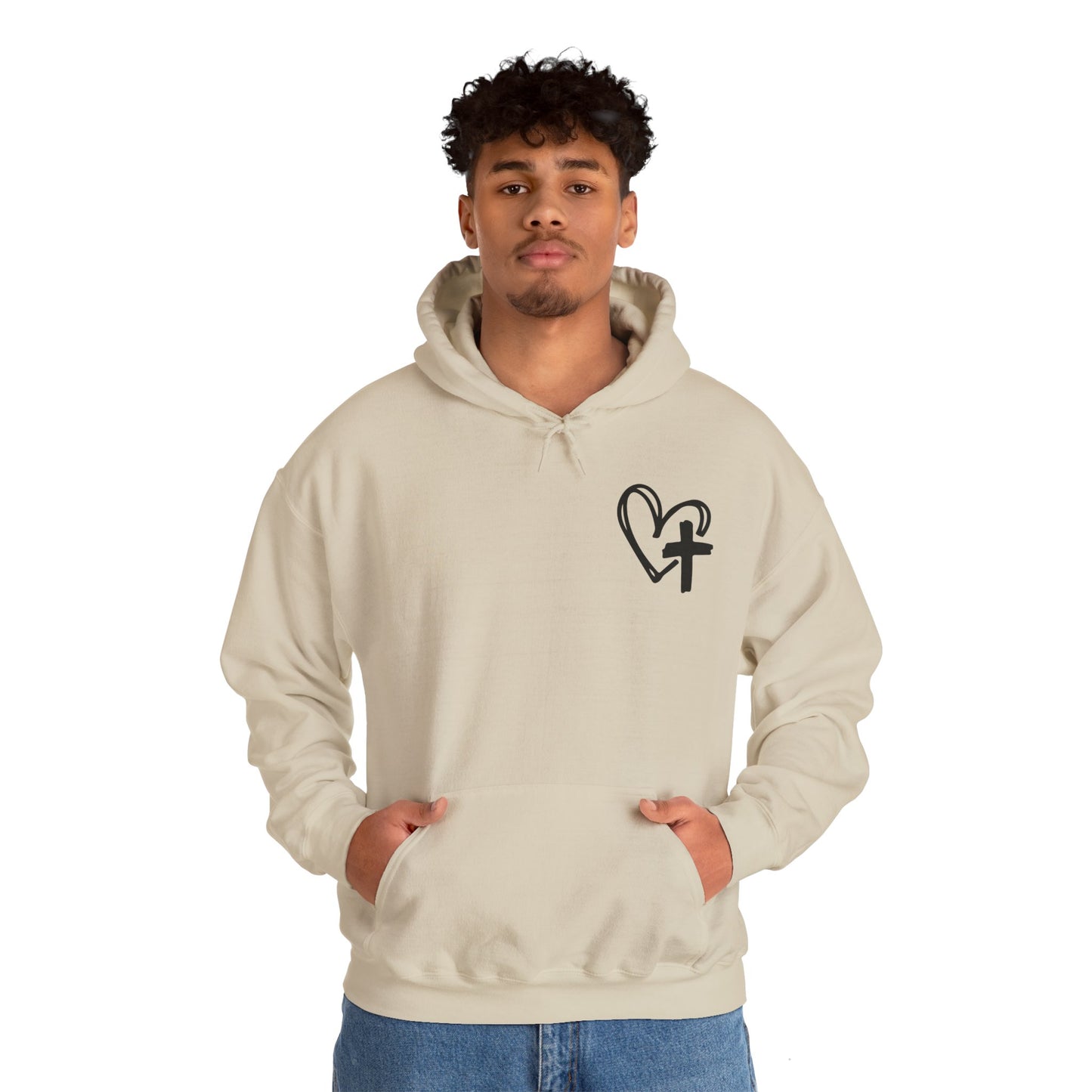 Faith and Floral Cross Unisex Gildan Hoodie Sweatshirt