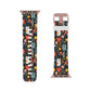 Whimsical Feline Garden Apple Watch Band - Colorful Patterned Strap for Pet Lovers