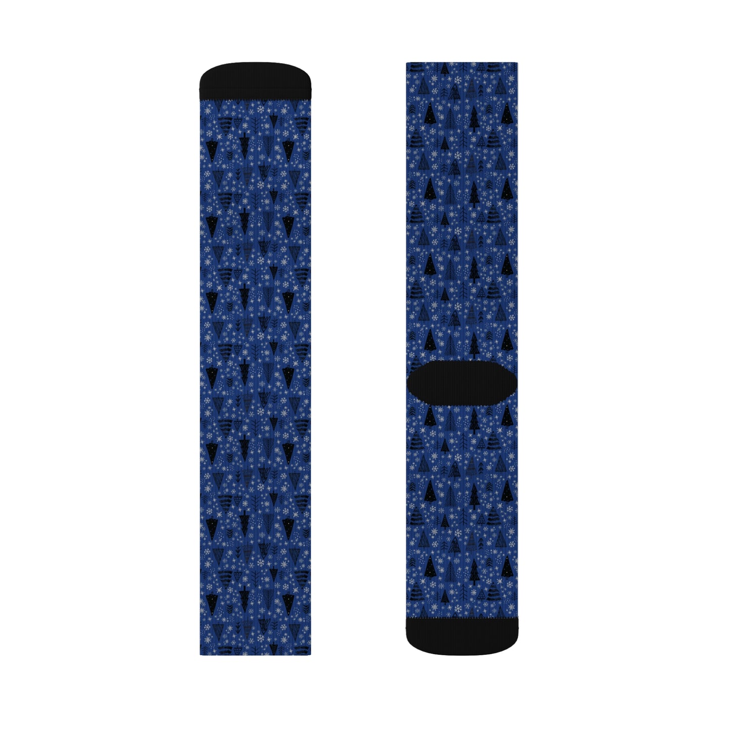 Winter Wonderland Navy Sublimation Socks - High-Quality Comfort with Stylish Sublimated Print