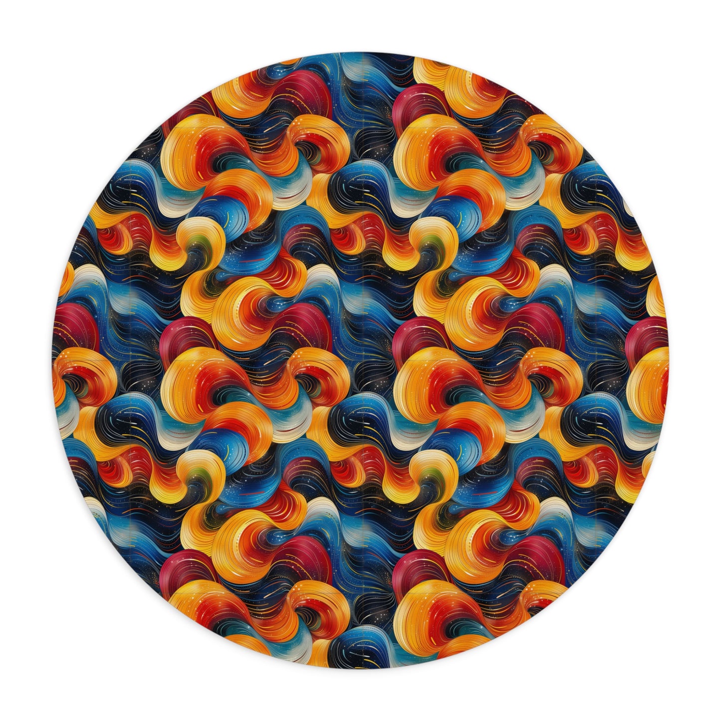 Cosmic Swirl Artistic Mouse Pad - Colorful Abstract Design for Home Office