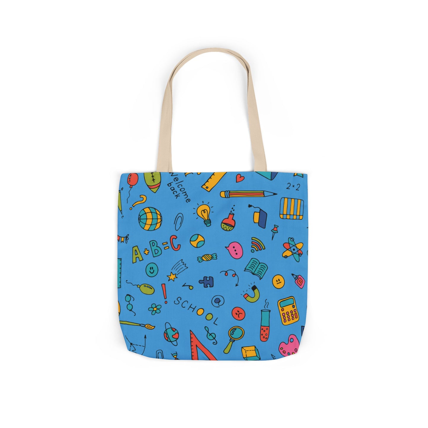 Personalized Classroom Couture Composition Book Inspired Canvas Tote Bag with Colorful Straps, Cute School Bag, Eco-Friendly Tote, Back to School Shopping Bag, Teacher Gift Idea