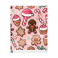 Wrapping Papers - Pink Ginger Bread Holiday Collection - Matte or Glossy Finish - 90gsm Paper