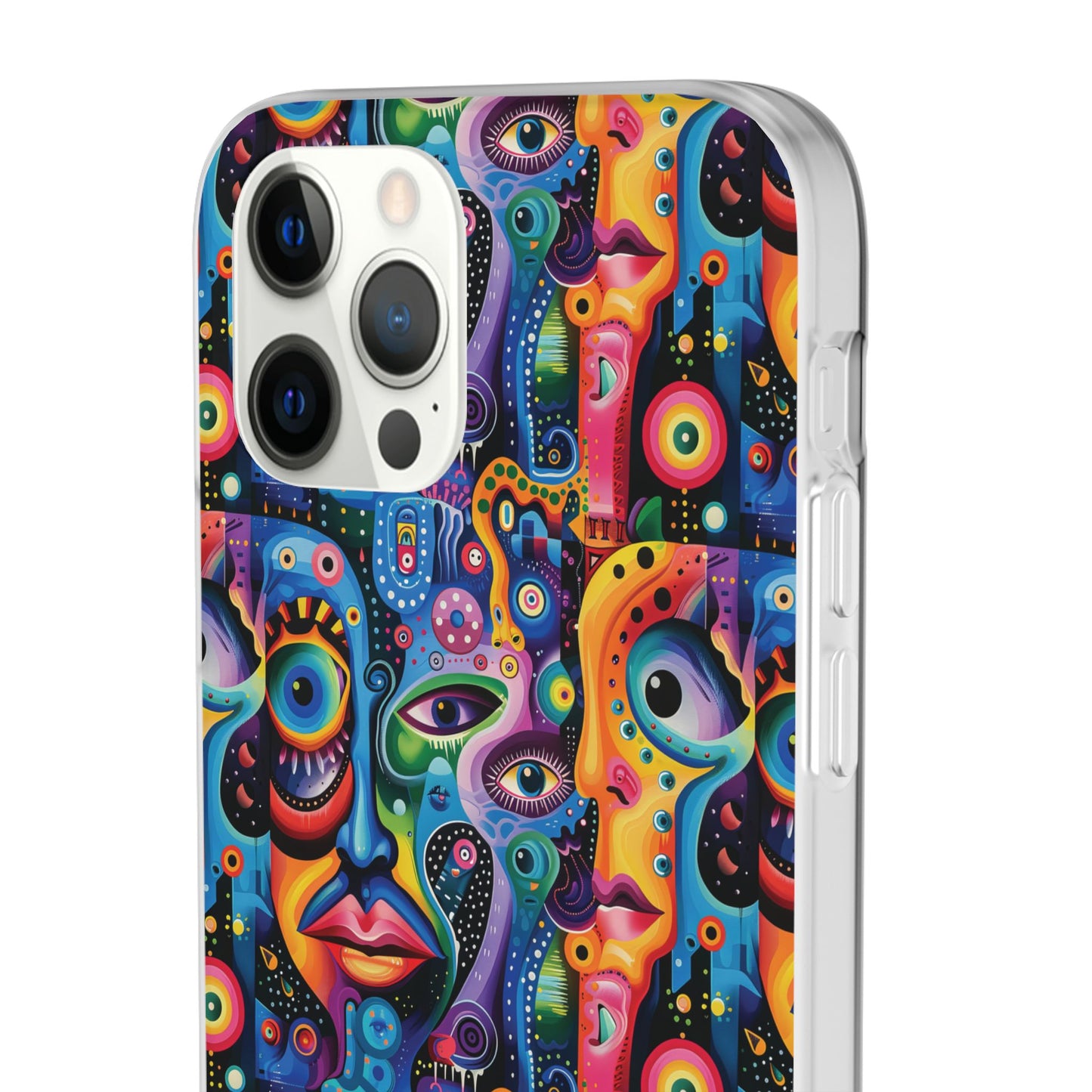 Psychedelic Visions Flexi iPhone and Samsung Case - Colorful Abstract Design.