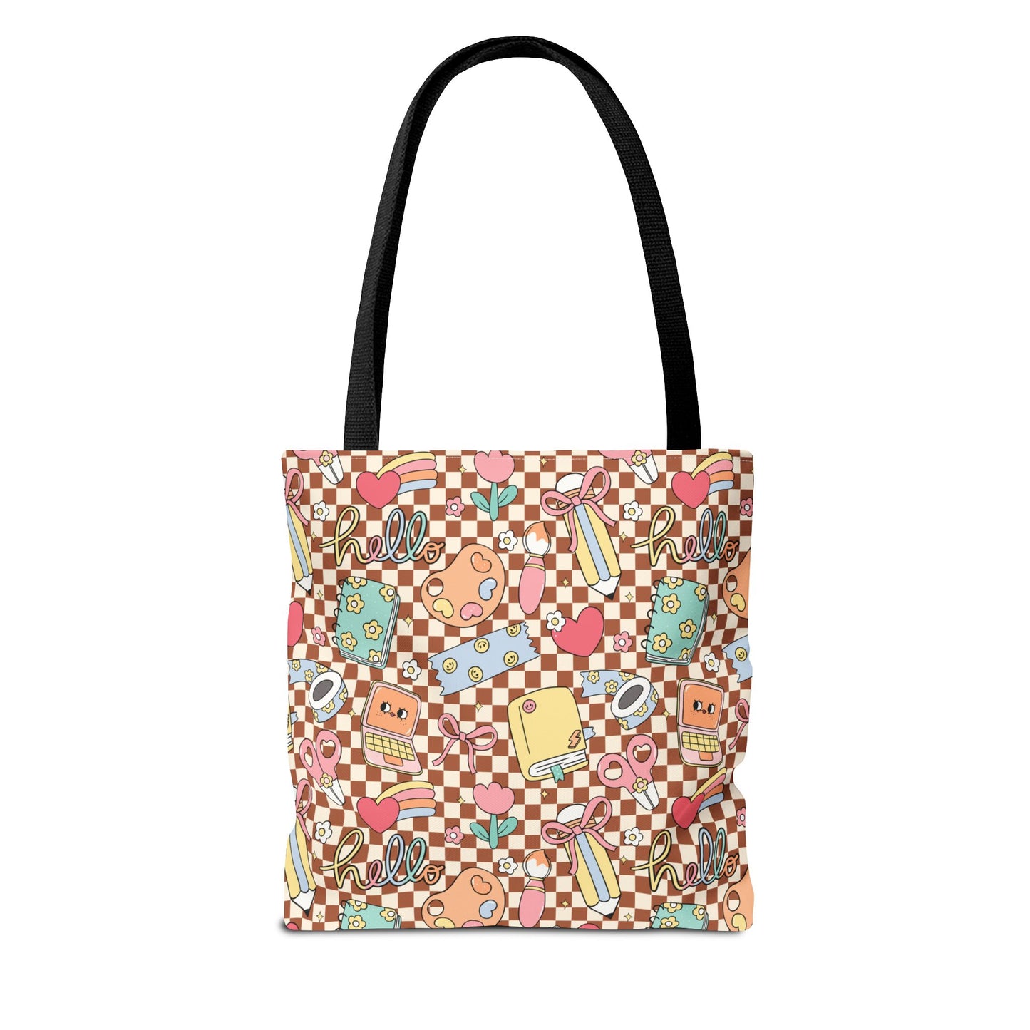 Personalized Brown Doodle Daydream Composition Book Inspired Tote Bag, Back to School Tote, Teacher Gift, Kids Bag, Custom Name Bag, Educational Accessories, Back to School Tote Bag.