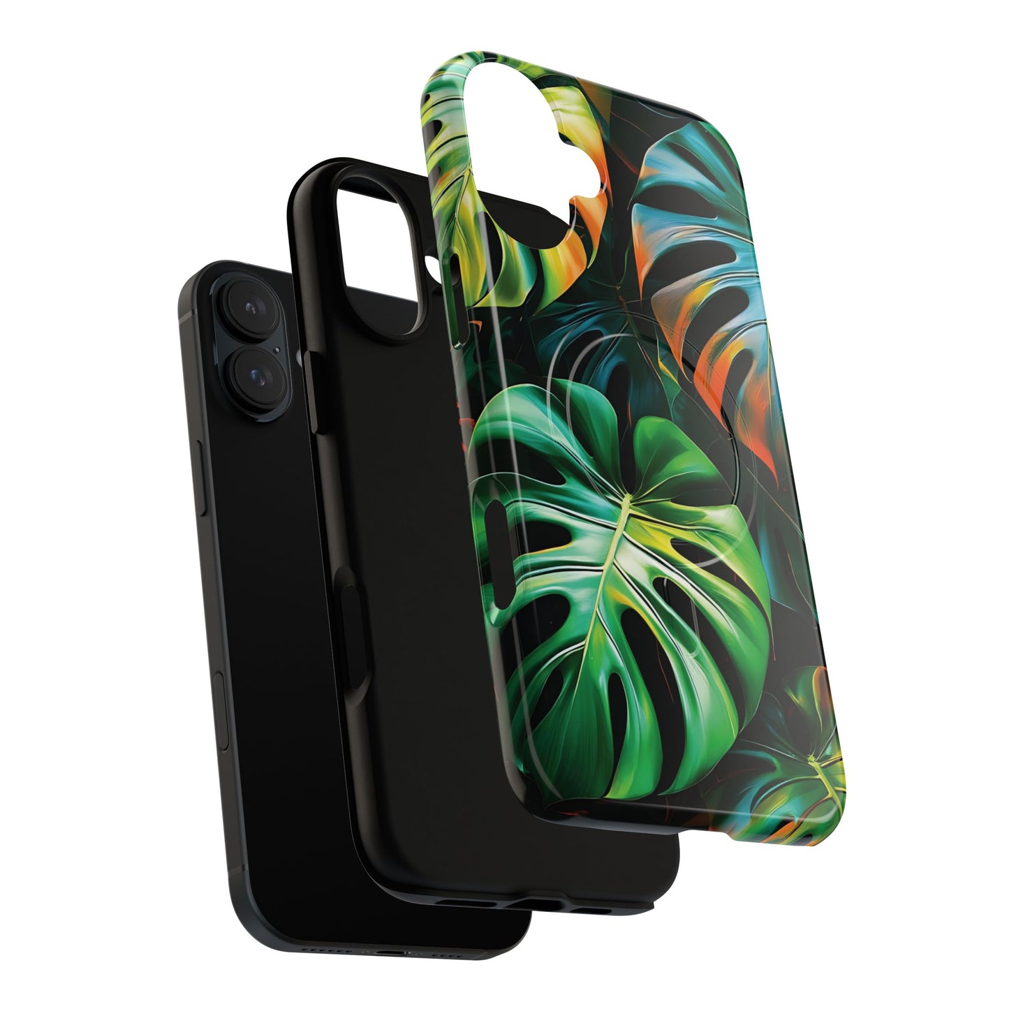 Tropical Leaf Phone Case | Tough Magnetic Cases, iPhone Accessories, Gift for Him/Her, Phone Protection, Summer Style, Trendy Design