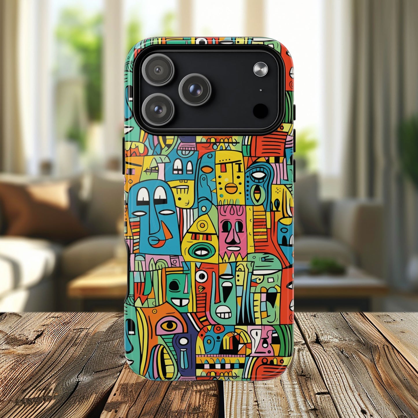 Vibrant Art Magnetic Phone Case, Colorful Protector, Unique iPhone Case, Gift for Artists, Trendy Tech Accessory