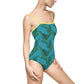 Turquoise Tropical Bliss Women's One-piece Swimsuit (AOP)