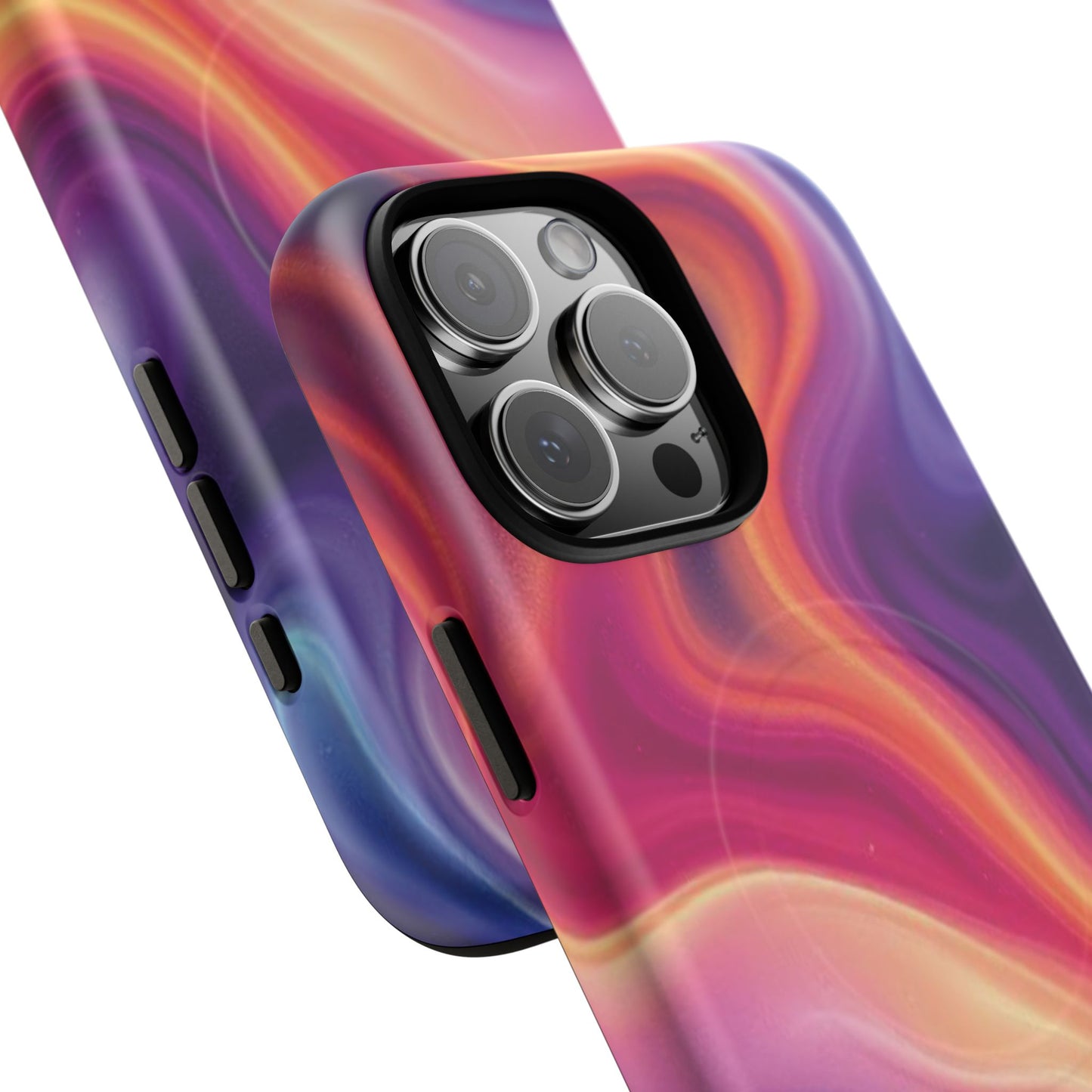 Cosmic Lava Flow Colorful Abstract iPhone Case , Tough Magnetic Protection, Stylish Accessories, Gift for Tech iPhone Lovers, Vibrant Mobile Covers