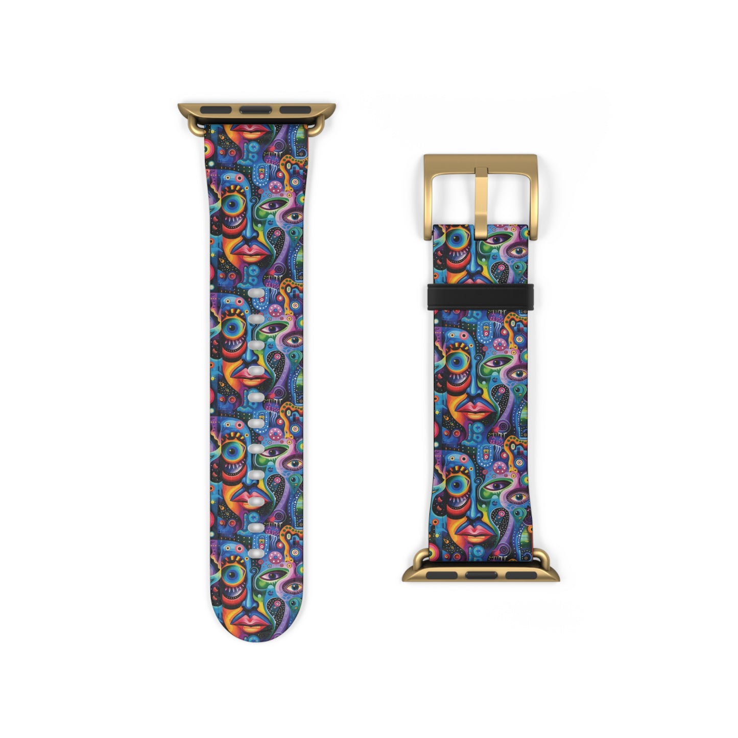 Psychedelic Visions Colorful Artful Watch Band - Unique Design for Fashion Lovers.