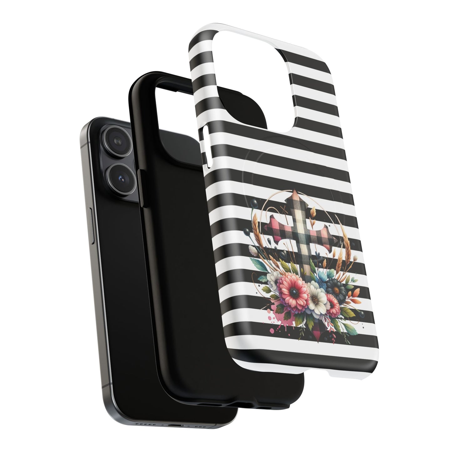 Striped in His Glory iPhone Case, Tough Magnetic Phone Protector, MagSafe iPhone Cover, Durable Case for Everyday Use, Gift for Nature Lovers, Vibrant Design.