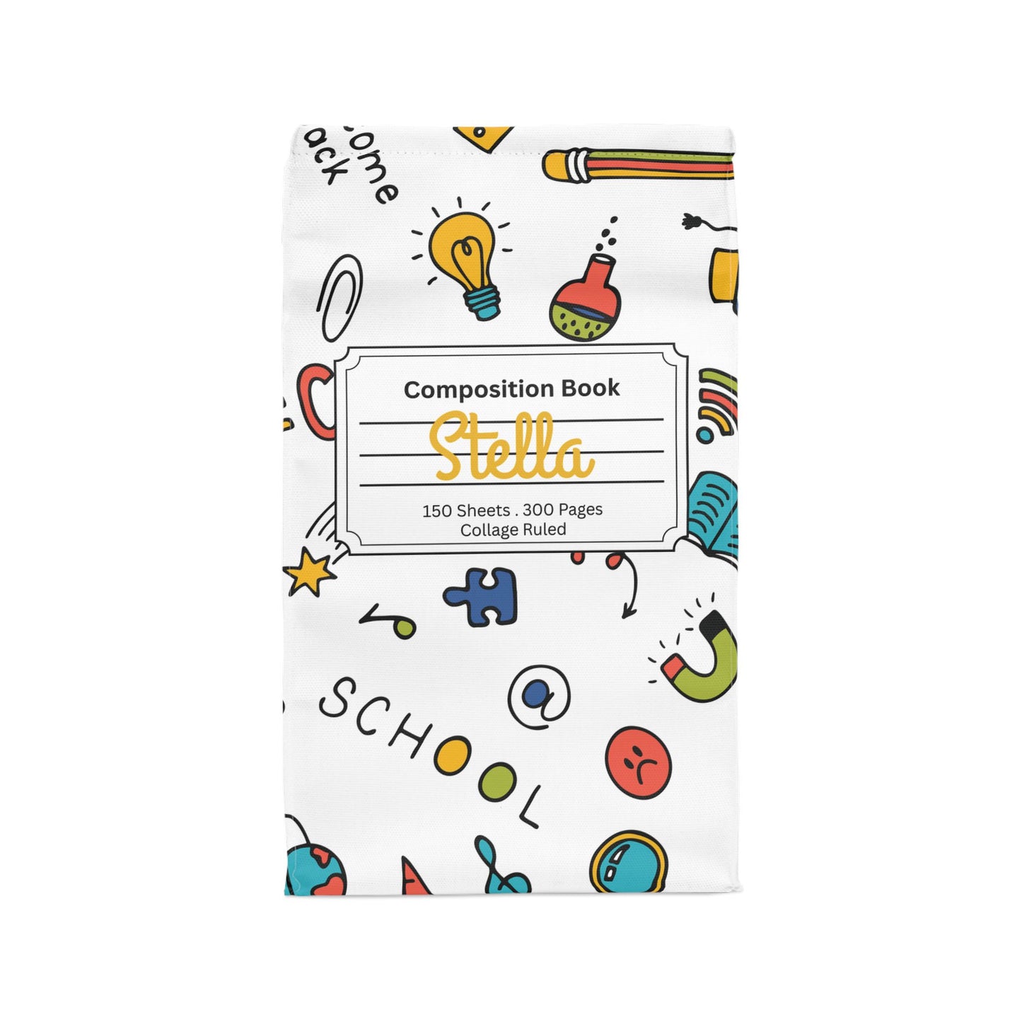 Custom Classroom Couture Composition Book Inspired Stylish Polyester Lunch Box for Kids - Perfect for School, Picnics, or Snacks | Personalized ABC Design, Back to School, Family [...]