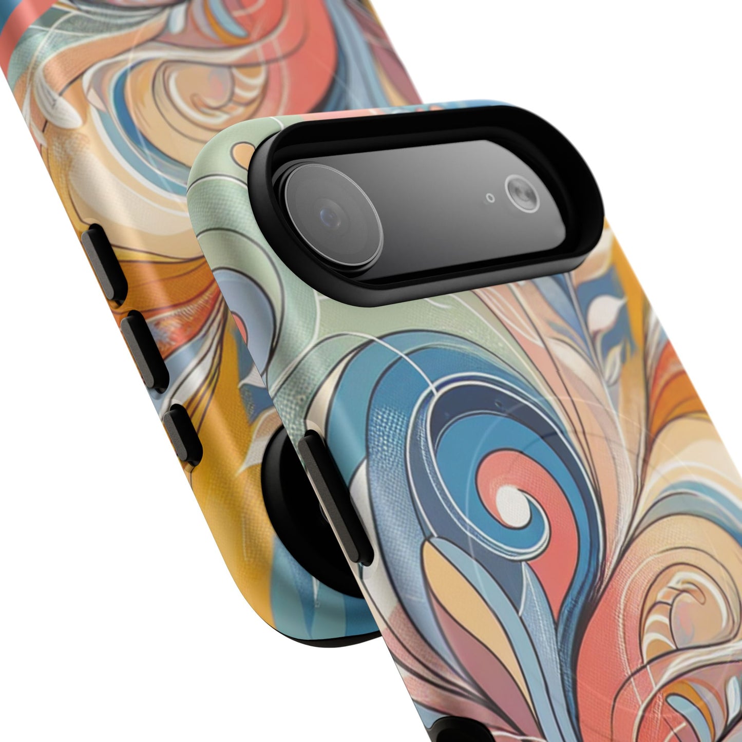 Personalized Sunset Garden Whirl Tough iPhone Magnetic Case for iPhone, Artistic Phone Cover, Durable Protection, Gifts for Her, Unique Style