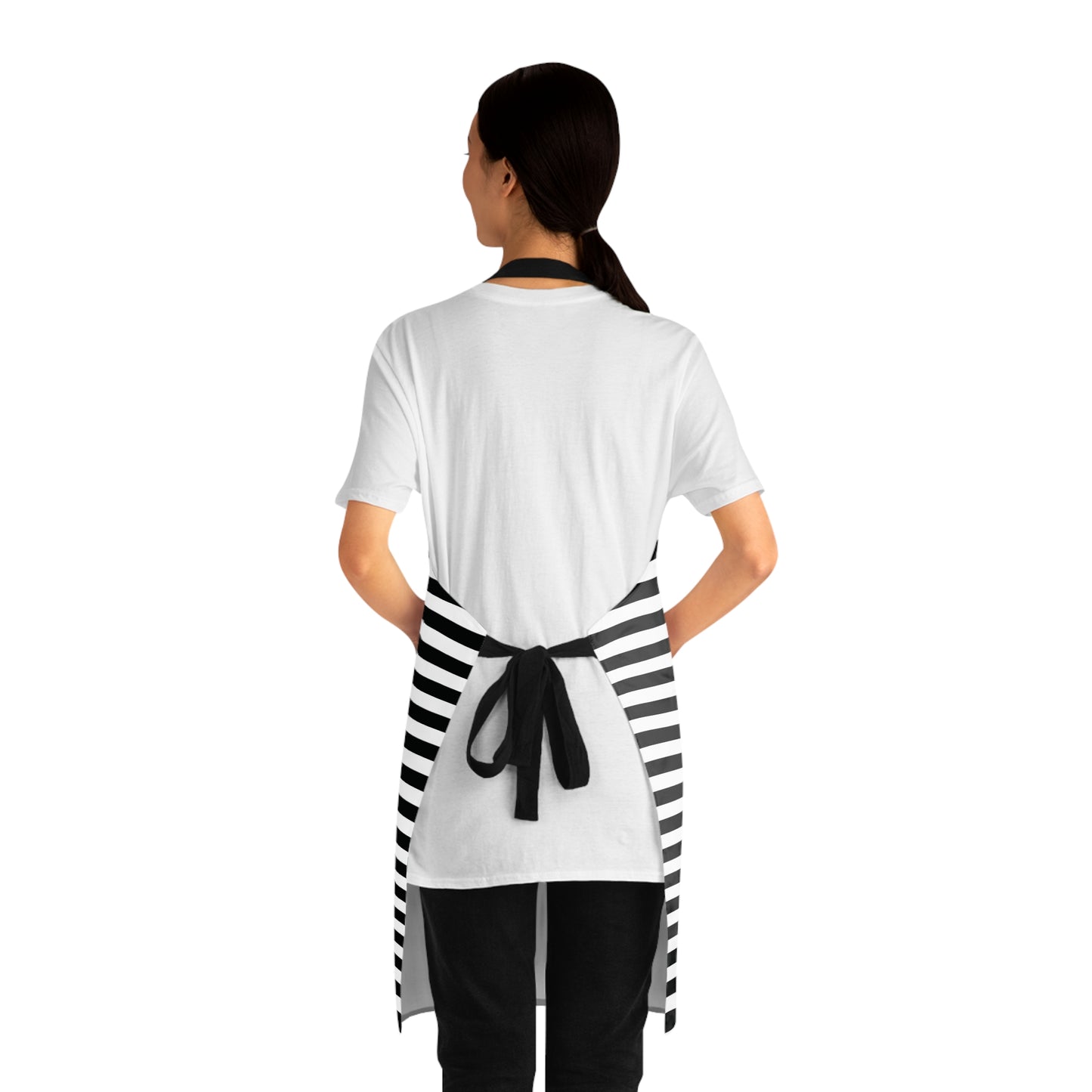 Striped Love You Grilling Apron with Tie Straps (AOP).