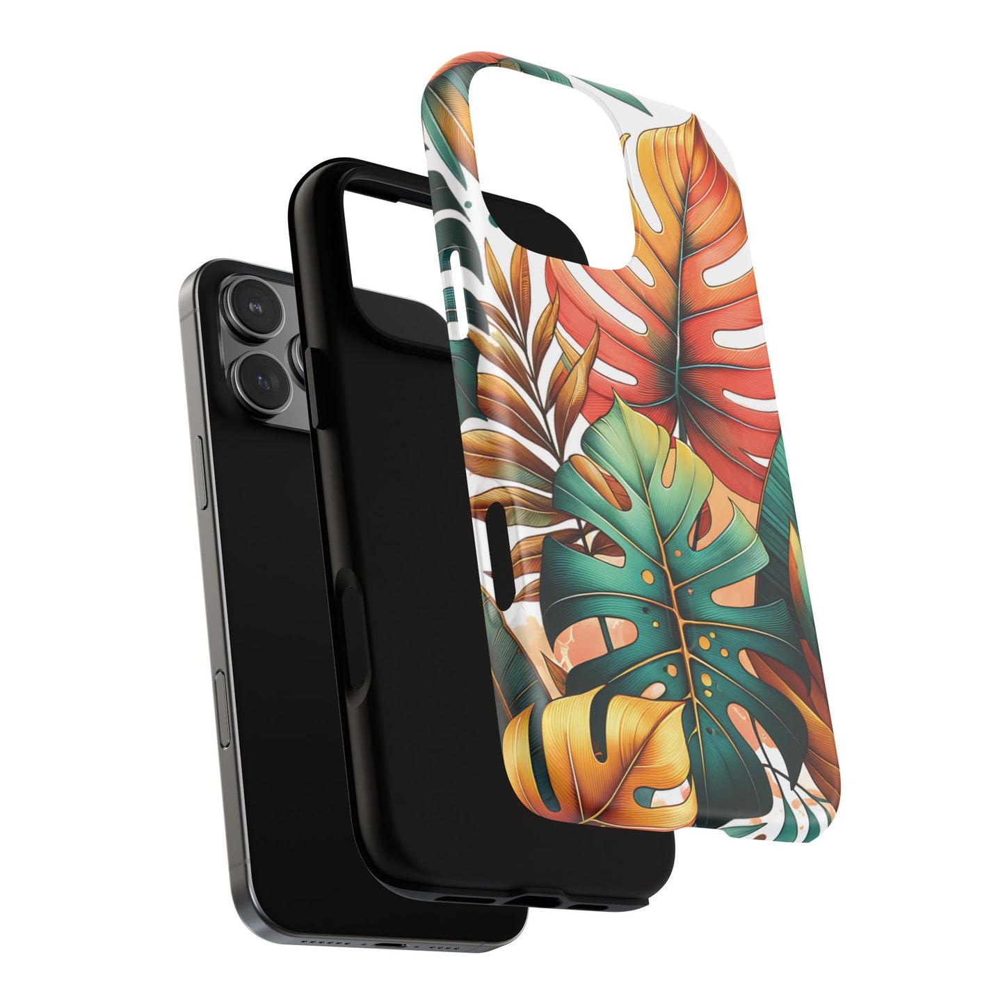 Tropical Monstera Leaf Phone Case - Stylish Tough Magnetic Cases, Floral Protection, Summer Vibe, Gift for Nature Lovers, Trendy Mobile Accessories
