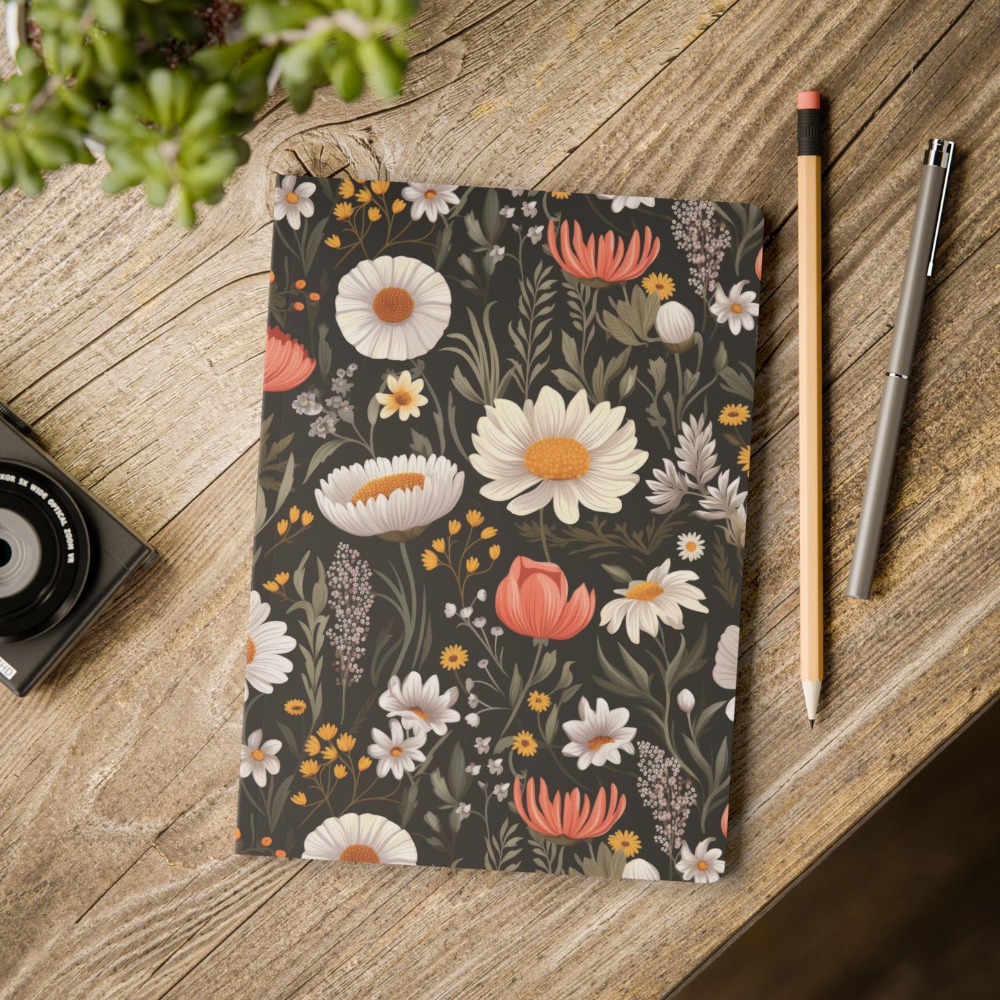 Blossom Elegance: Noir Garden Softcover Journal (With Inside Prints)- (PY)