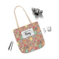 Personalized Brown Doodle Daydream Composition Book Inspired Canvas Tote Bag with Colorful Straps, Cute School Bag, Eco-Friendly Tote, Back to School Shopping Bag, Teacher Gift Idea