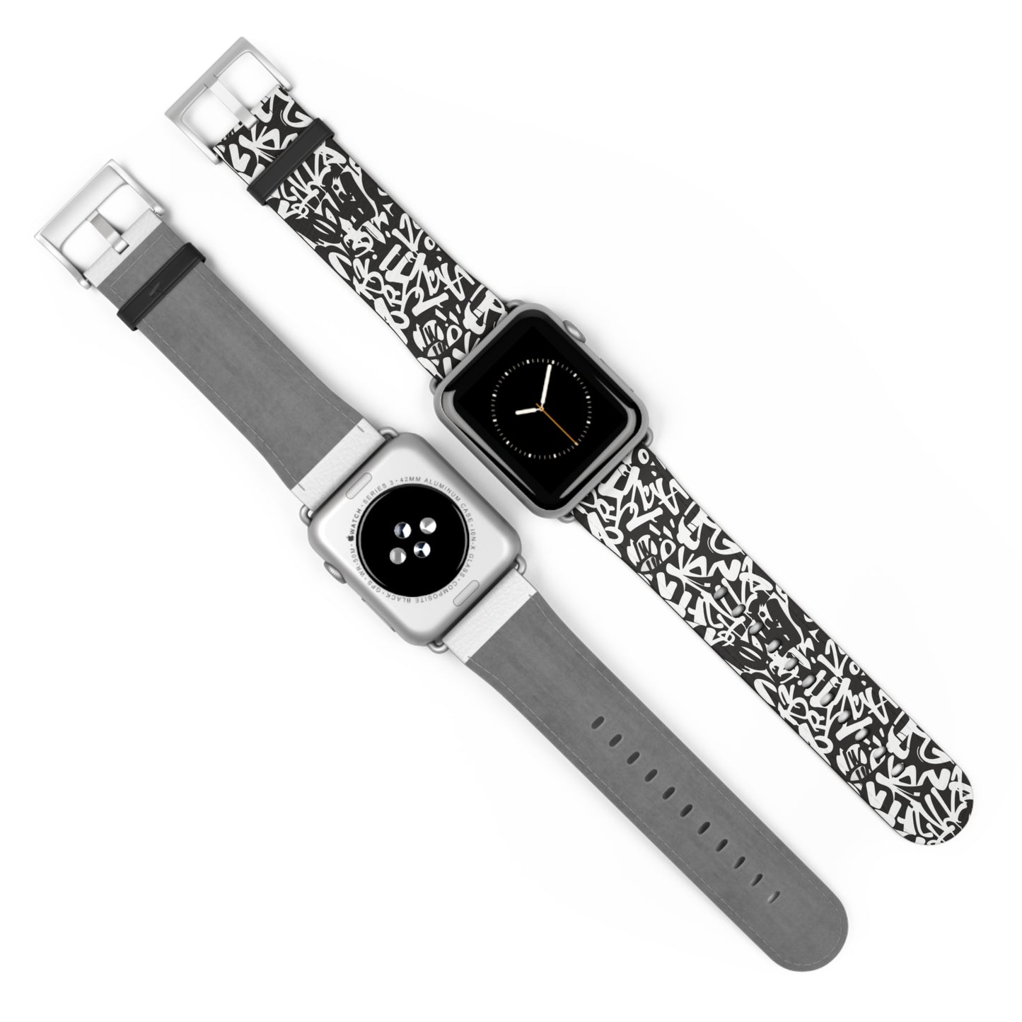 Urban Graffiti Print Watch Band - Trendy Accessory for Everyday Use,