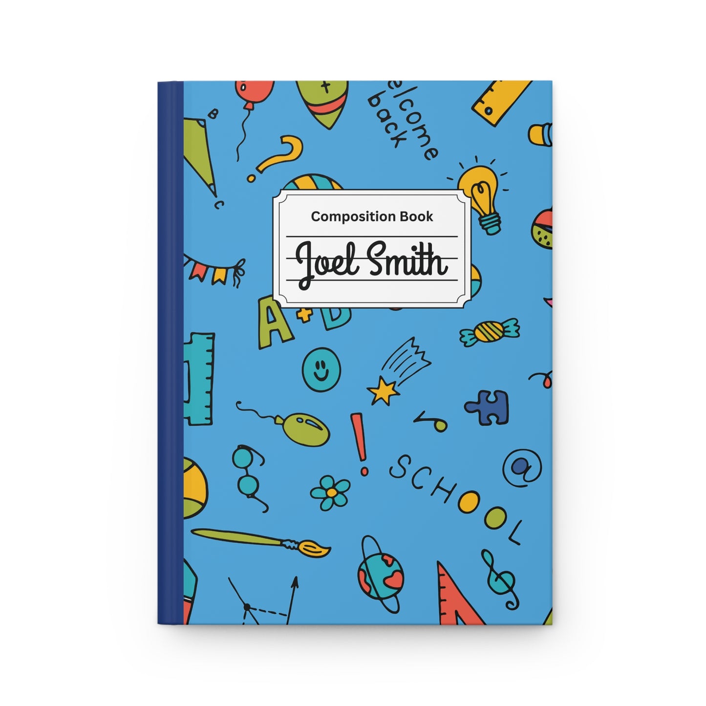 Custom Classroom Couture Composition Book Inspired Ruled Hardcover Journal for Kids, Fun School Notebook, Customizable Composition Book, Back to School Gift, Learning Organizer