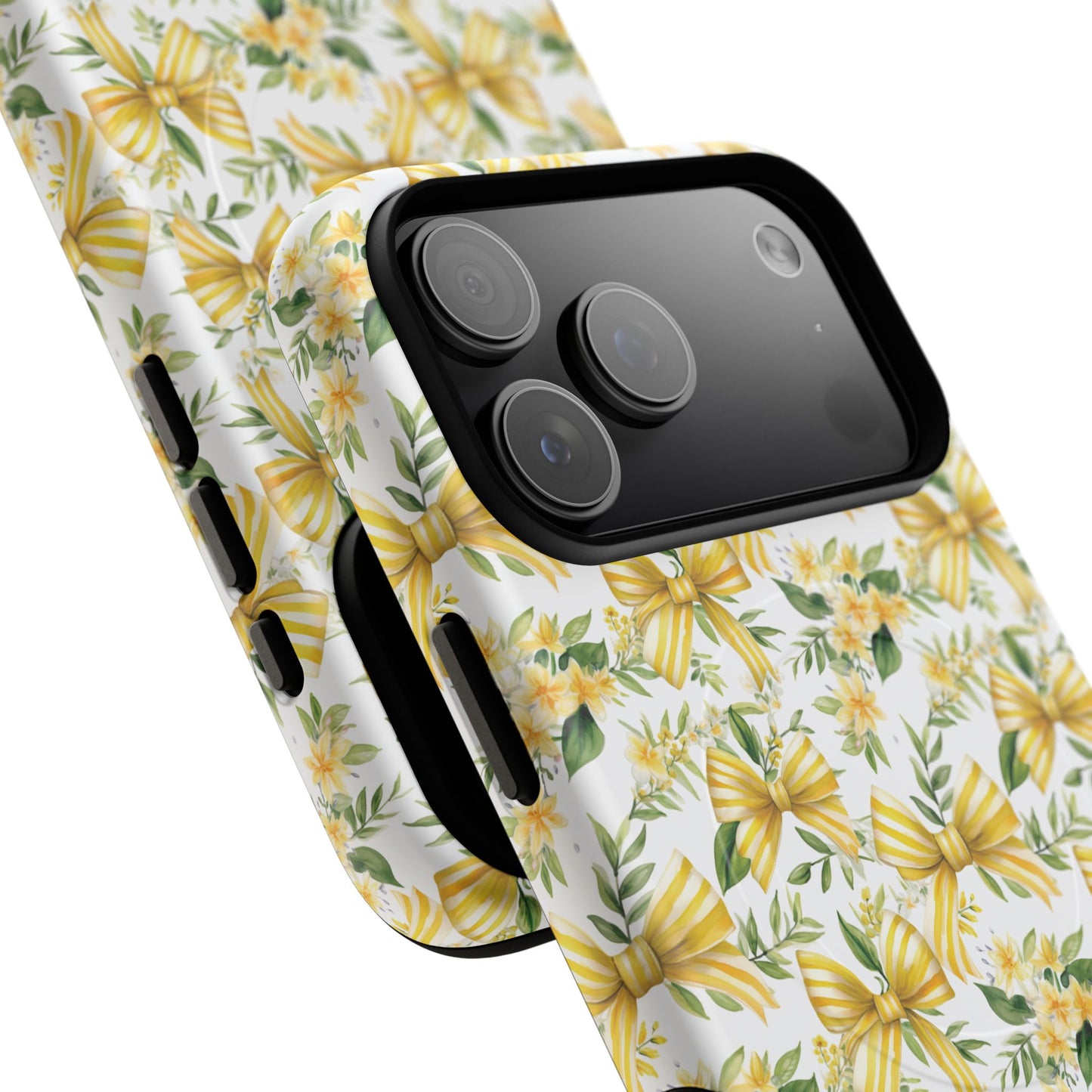 Sunshine Coquette Bows Tough Magnetic iPhone Case, Durable iPhone Cover, Girly Tech Accessory, Nature-Inspired Gift for Her, Spring Decor