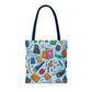 Blue Academic Adventures Tote Bag