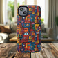 Vibrant Artistic Phone Case | Tough Magnetic Cases | Unique Gift for Art Lovers, Colorful Accessory, iPhone 14, 15, 16, 17 Case.