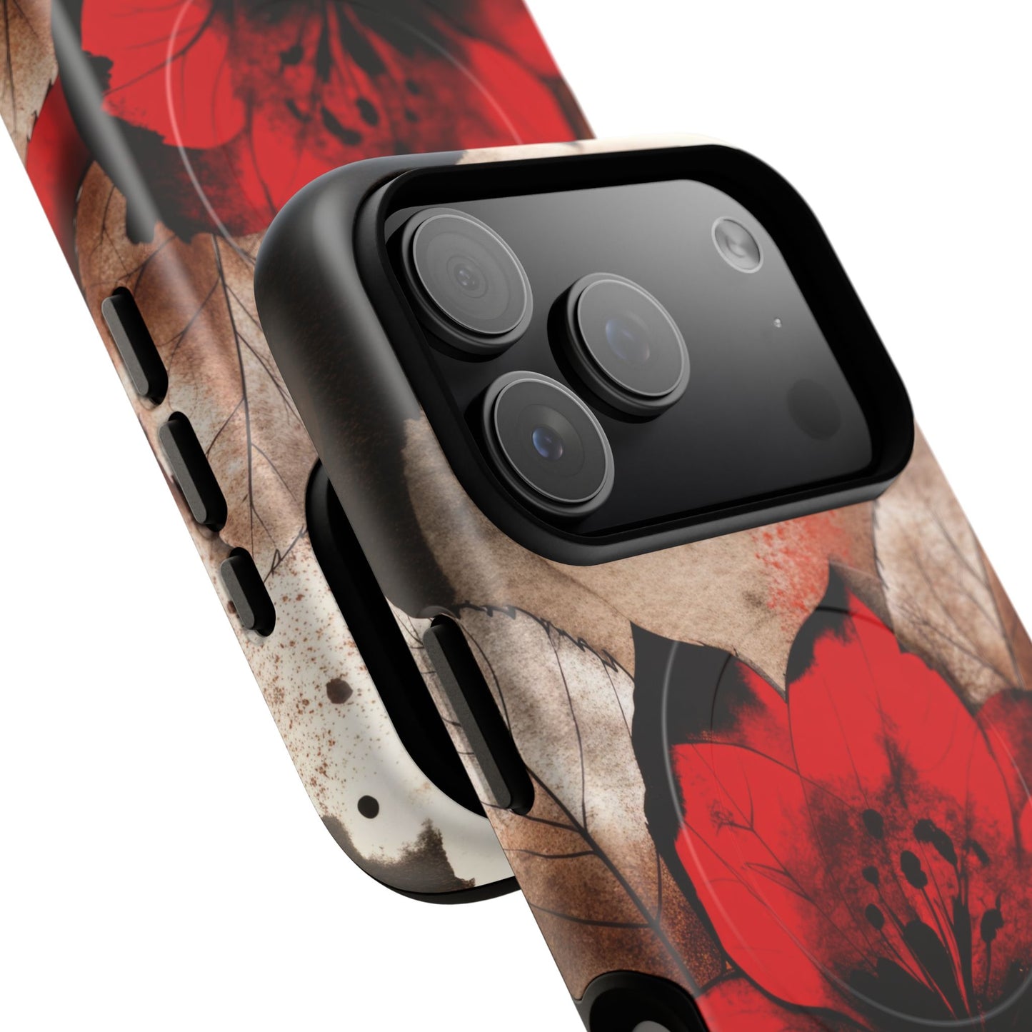 Velvet Petal Storm Tough iPhone Magnetic Cases - Stylish Protection for Your Device, Gift for Nature Lovers, Ideal for Birthdays, Holidays