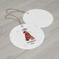 Personalized Initial Candy Cane ''A'' Ceramic Ornament- 4 shapes