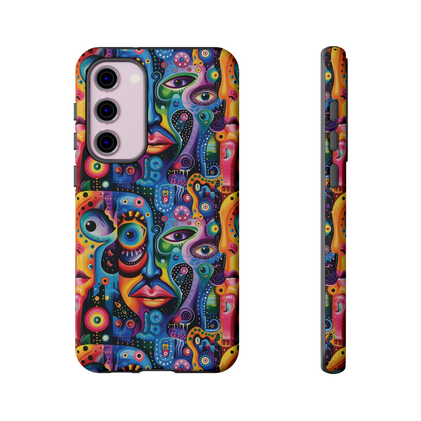 Psychedelic Visions Vibrant Samsung, iPhone and Google Pixel Phone Cases - Colorful Artistic Design