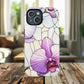 Orchid Grace Tough iPhone Magnetic Case, Protective iPhone Cover, Trendy Stained Glass Design, Floral Gift, Unique iPhone Accessory, Durable iPhone Case