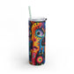 Psychedelic Visions Maars Maker Skinny Matte Tumbler, 20oz (PY)