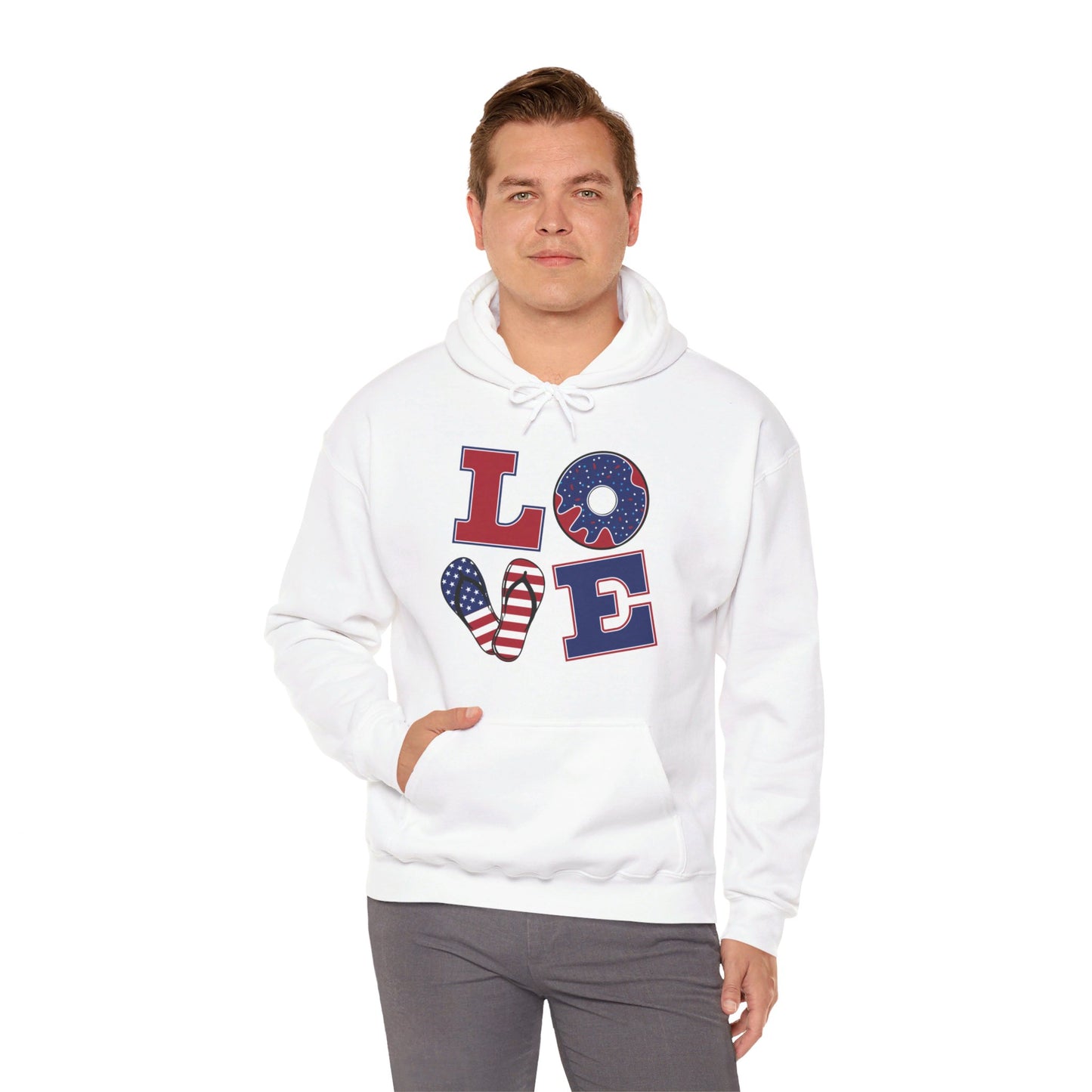 Patriotic LOVE Unisex Heavy Blend™ Hooded Sweatshirt