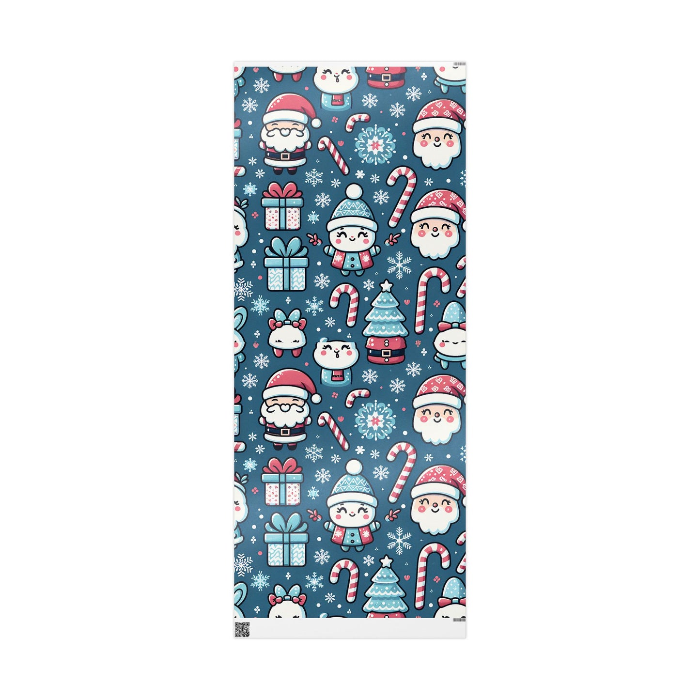 Wrapping Papers - Blue Santa Claus Holiday Collection - Matte or Glossy Finish - 90gsm Paper