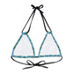 Blue Tropical Bliss Strappy Triangle Bikini Top (AOP)- (PY)