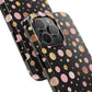 Personalized Gold & Pink Confetti Tough Phone Case — Glitter Dot Protective Phone Cover