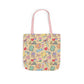 Personalized Doodle Daydream Composition Book Inspired Canvas Tote Bag with Colorful Straps, Cute School Bag, Eco-Friendly Tote, Back to School Shopping Bag, Teacher Gift Idea